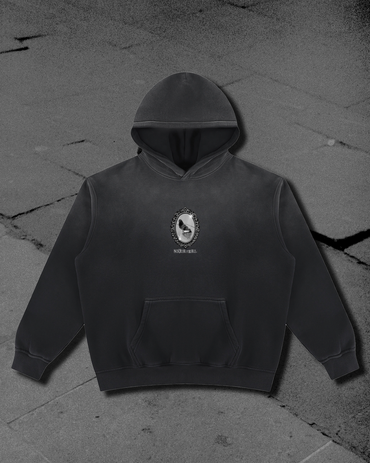 'The Pigeon' Fleece Hoodie (Black)